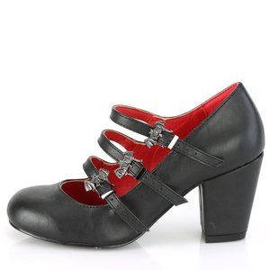 Gothic Bat Pin Up Mary Jane High Heel Shoes